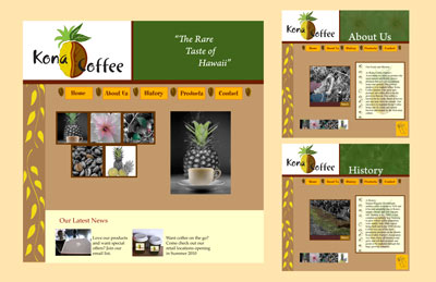 Kona Coffee Web Site